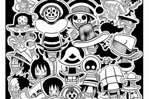 The straw hat from the anime One Piece tattoo idea