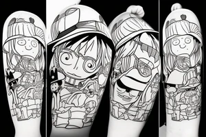 The straw hat from the anime One Piece tattoo idea