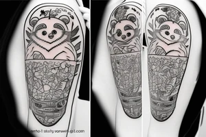 TANUKI WITH SOJU BOTTLE tattoo idea