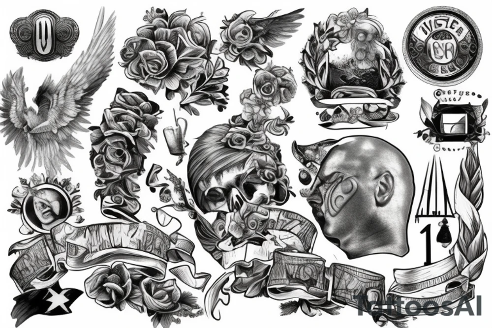 Combine Greece with Germany tattoo idea