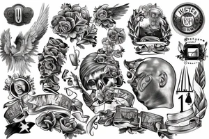 Combine Greece with Germany tattoo idea