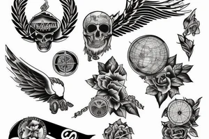 A map from Germany to Greece tattoo idea