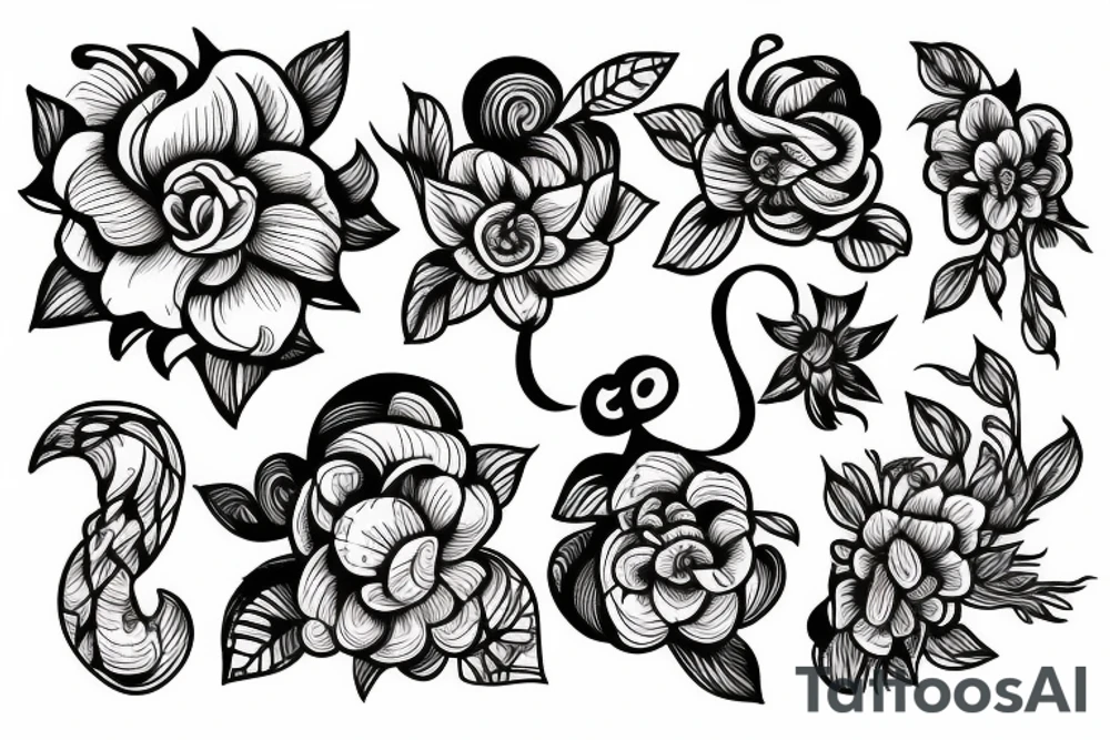 infinity flower tattoo idea