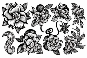 infinity flower tattoo idea