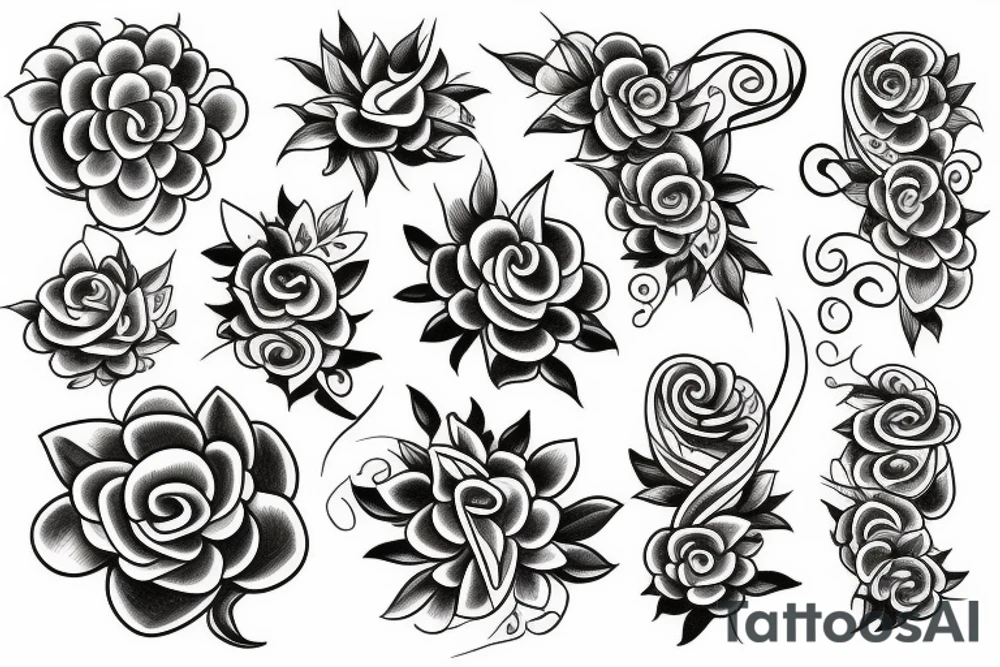 infinity flower tattoo idea