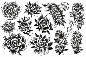 infinity flower tattoo idea