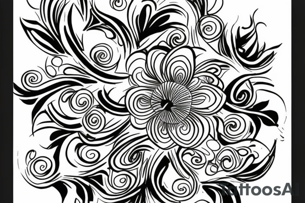 infinity flower tattoo idea