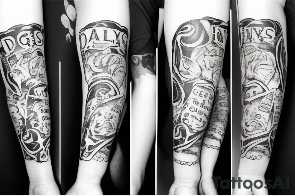 A dog paw with Letters "Emily" underneath on right arm tattoo idea