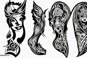 Olympian gods, tattoo for leg tattoo idea