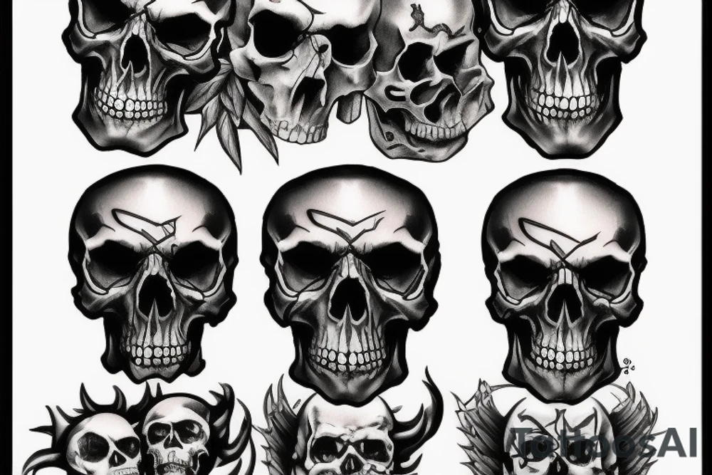 Avenged Sevenfold skull tattoo idea