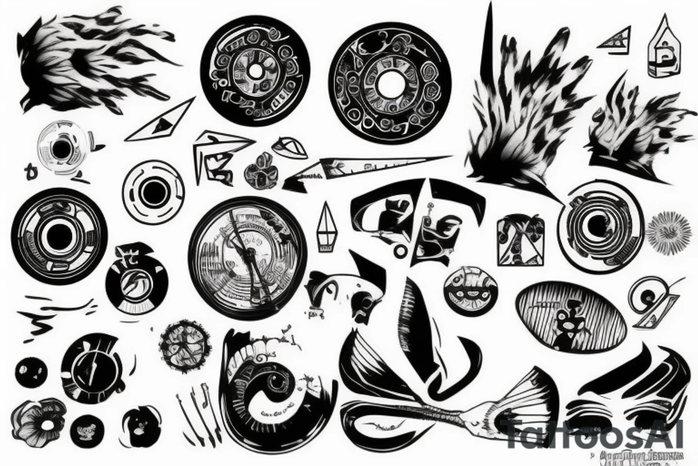 Vinyl disk, sketch tattoo tattoo idea