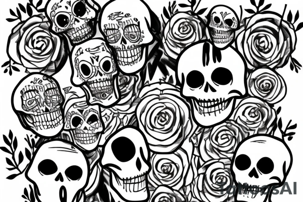 Funny skeleton saying im fine tattoo idea