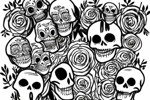 Funny skeleton saying im fine tattoo idea