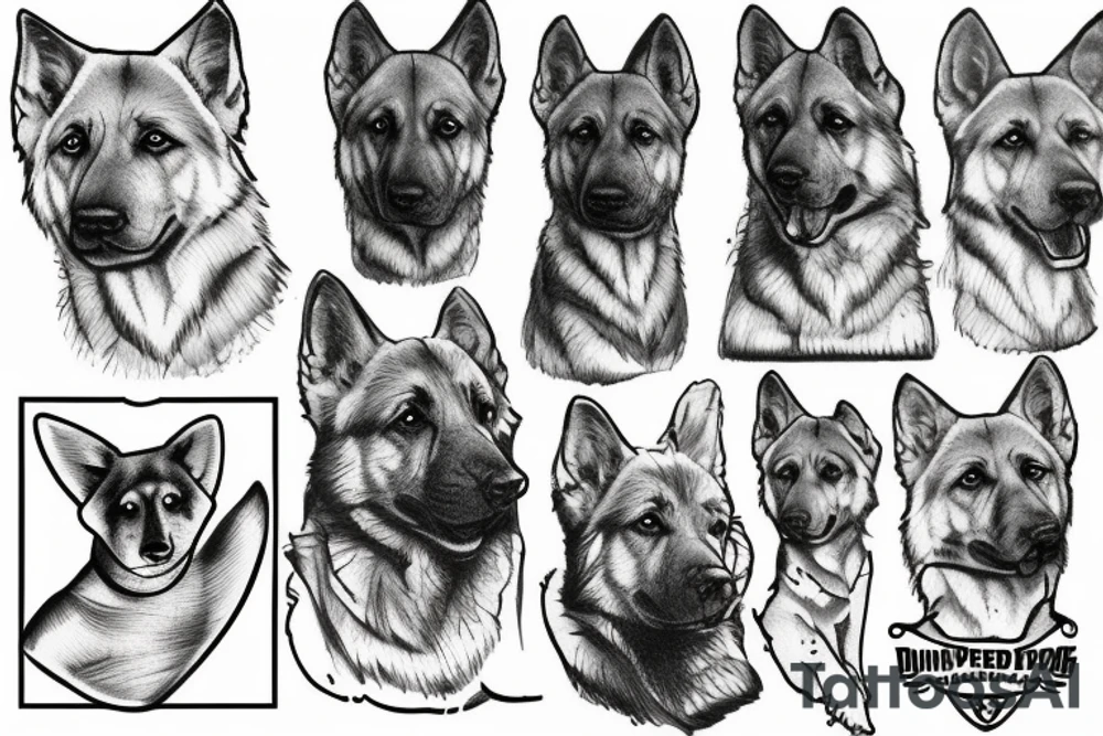 German Shepperd tattoo idea
