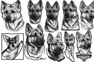 German Shepperd tattoo idea