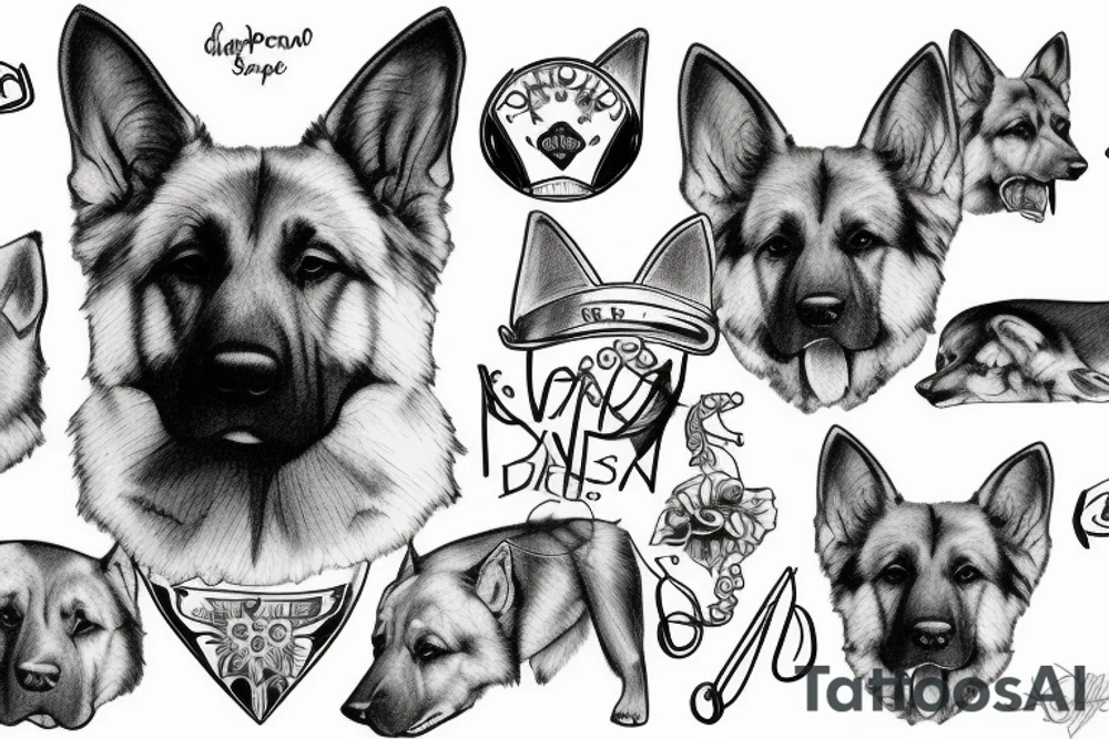 German Shepperd tattoo idea