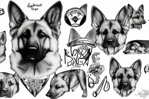 German Shepperd tattoo idea