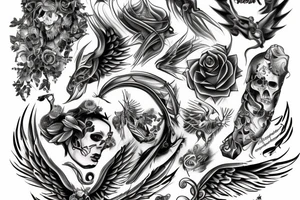 Angels vs Demons tattoo full arm tattoo idea