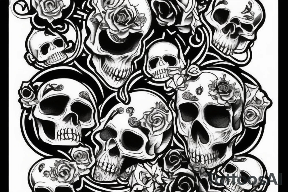 Skull tattoo idea