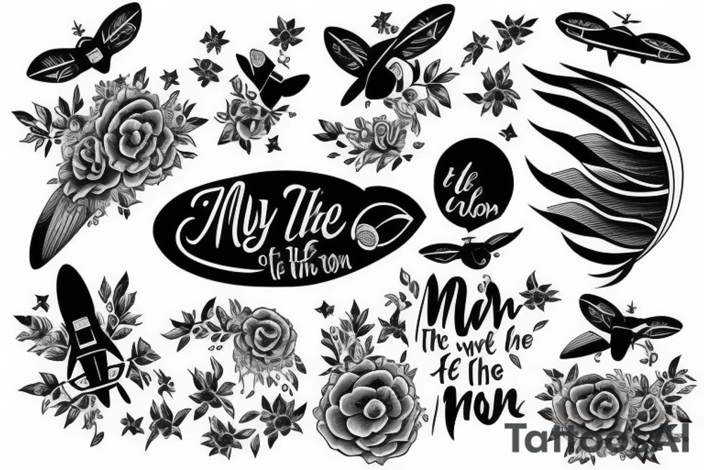 fly me to the moon tattoo idea