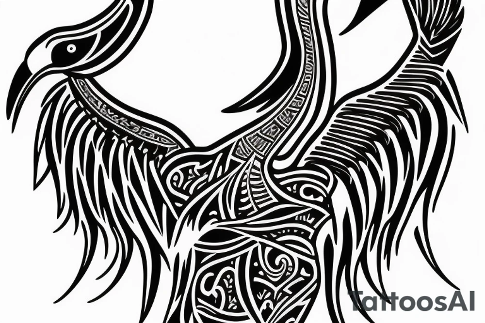 Pelican in flight. Hyper realistic tattoo idea