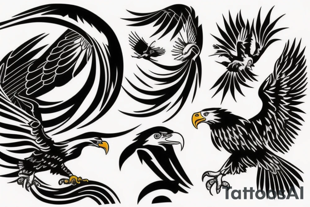 Bald eagle tattoo idea
