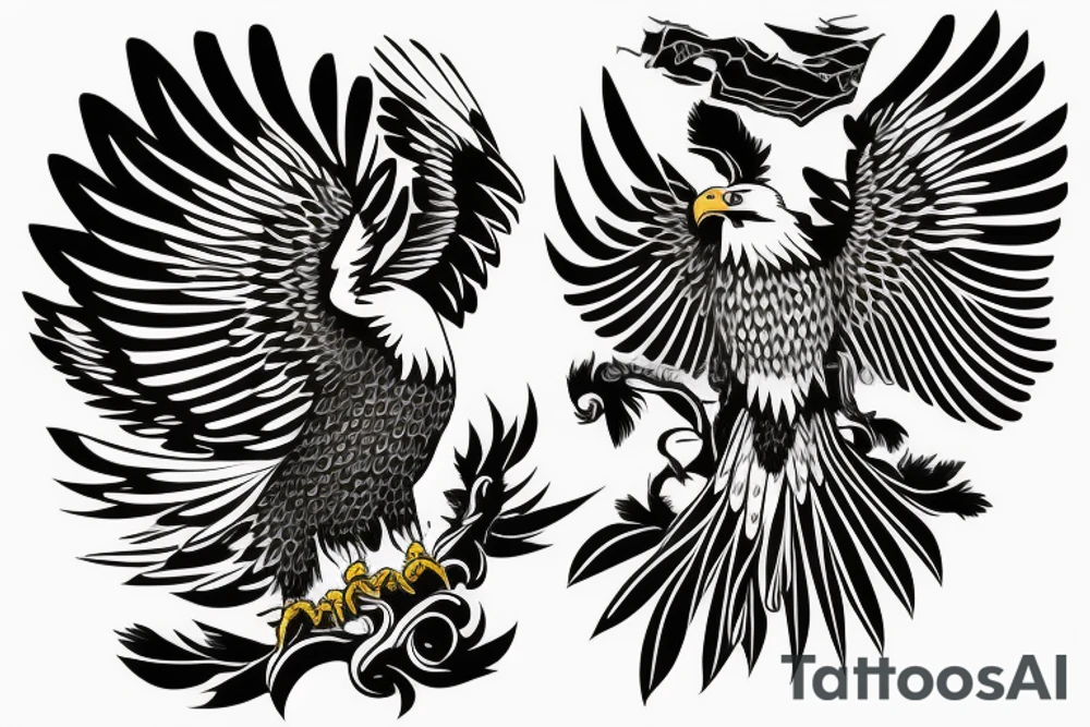 Bald eagle tattoo idea