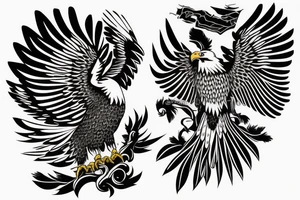 Bald eagle tattoo idea