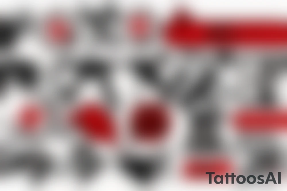 AK-47 crossed out with red sign tattoo idea