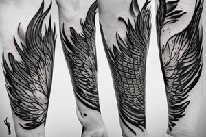 Silk cloth flowing in the wind around other tattoos. Add wings, roses and flames. make it awesome. make it really big tattoo idea