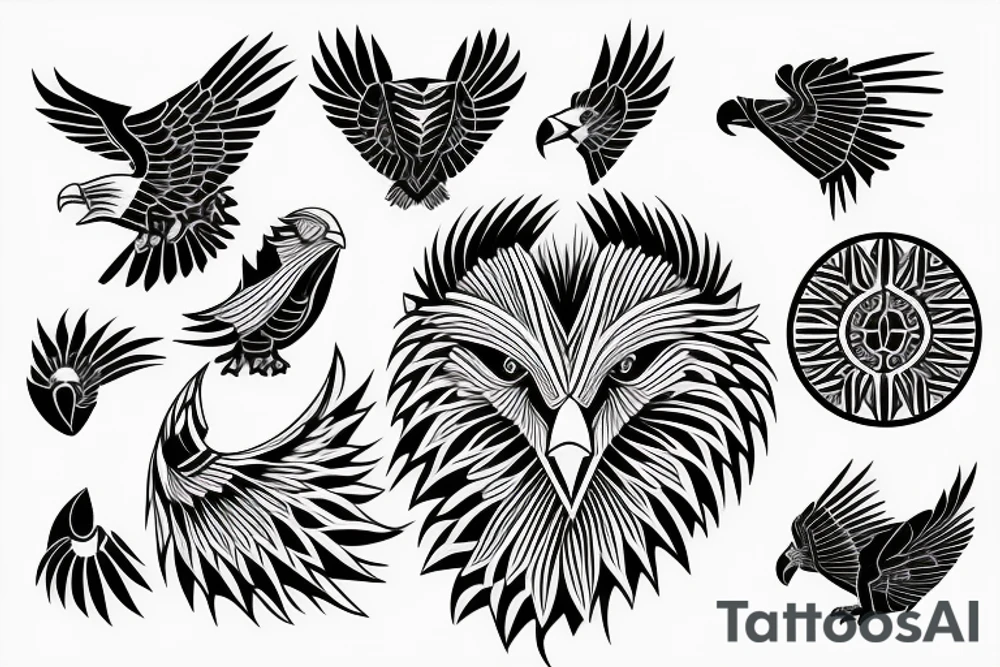 Eagle and clmpass tattoo idea