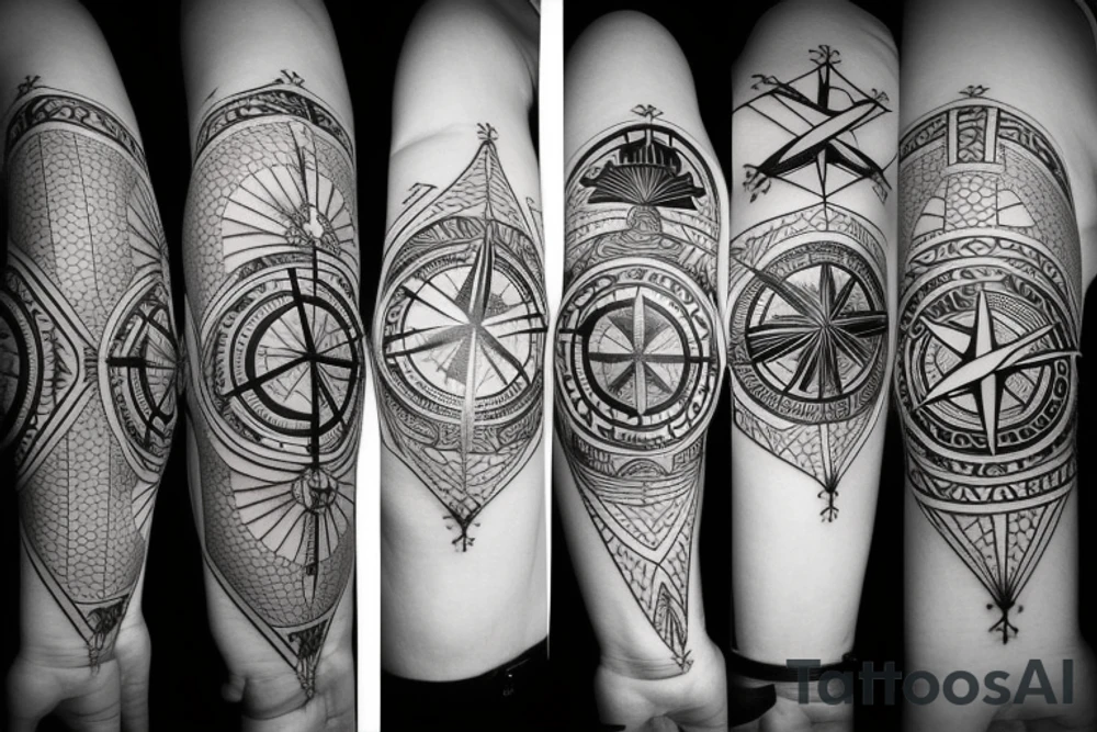 Eagle and compass tattoo idea