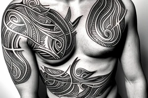 side rib tattoo on a male tattoo idea