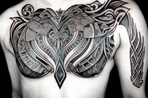 side rib tattoo on a male tattoo idea