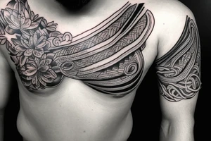 side rib tattoo on a male tattoo idea