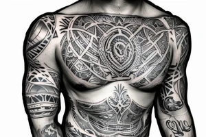 side rib tattoo on a male tattoo idea