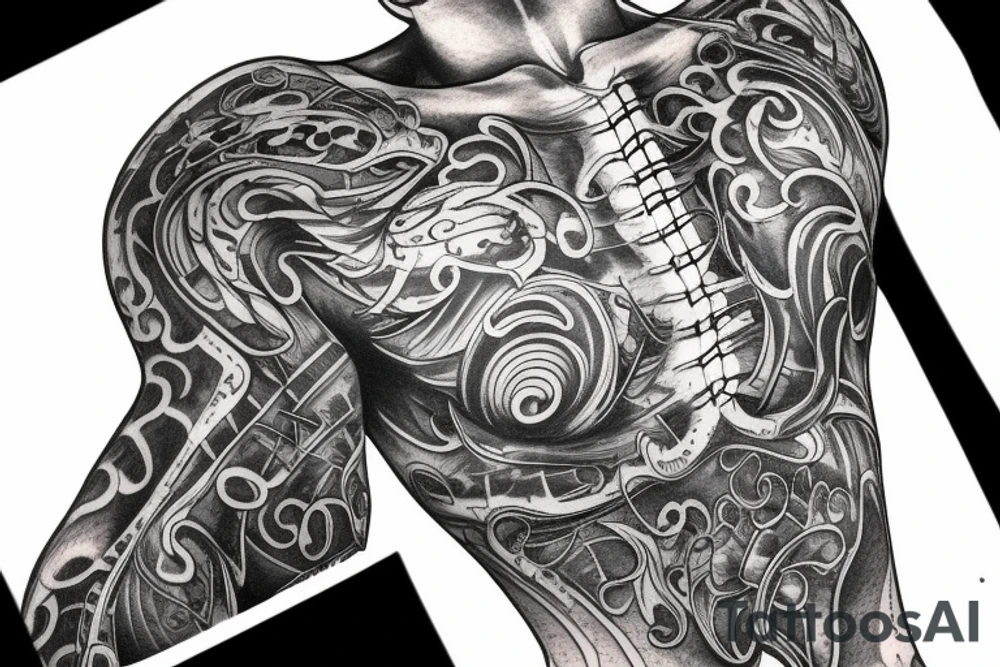 rib tattoo on a male tattoo idea