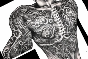 rib tattoo on a male tattoo idea