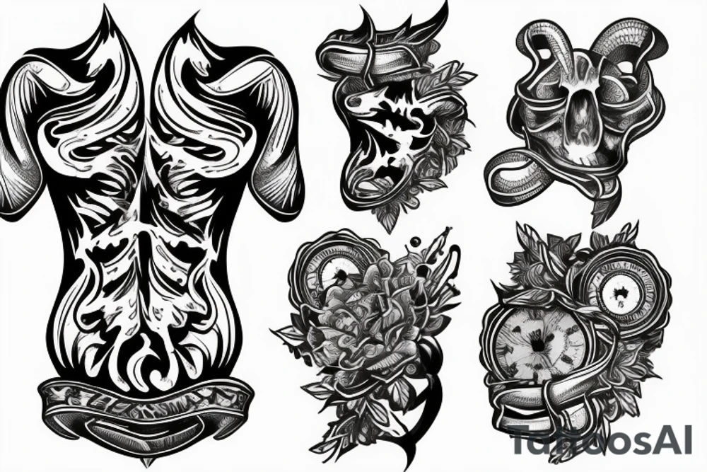 rib tattoo on a male tattoo idea