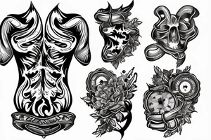 rib tattoo on a male tattoo idea