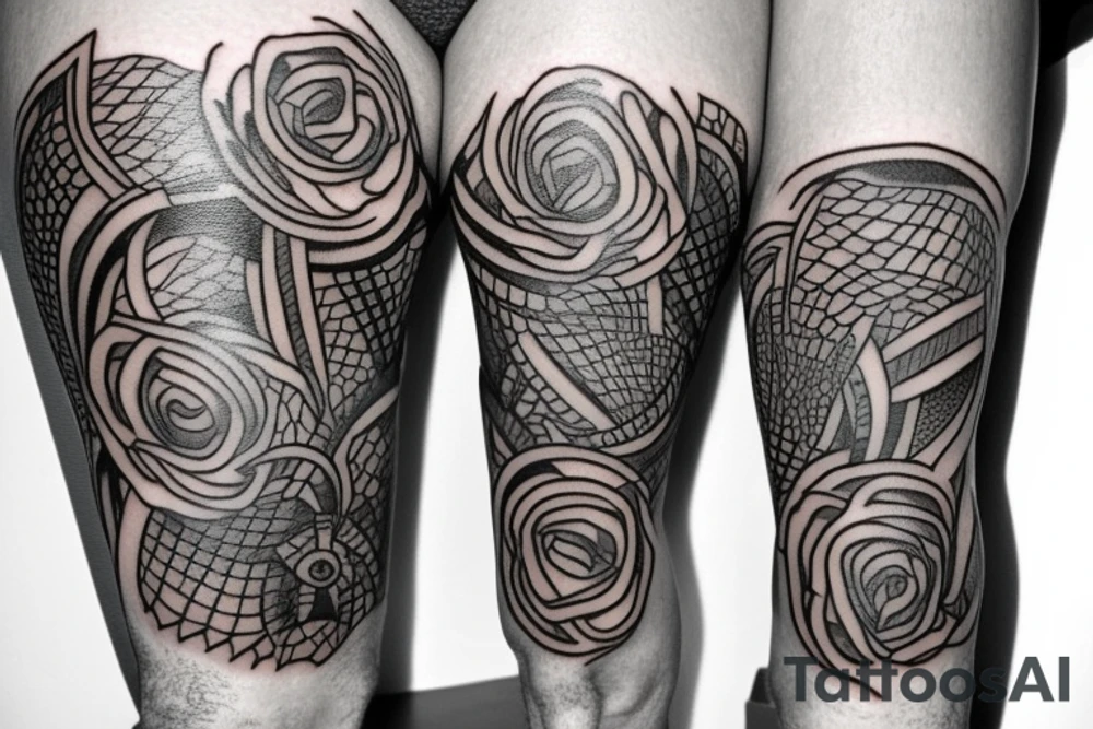 upper thigh tattoo on a male tattoo idea