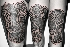 upper thigh tattoo on a male tattoo idea
