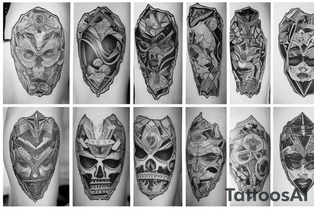 upper thigh tattoo on a male tattoo idea