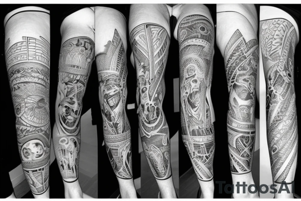 upper thigh tattoo on a male tattoo idea