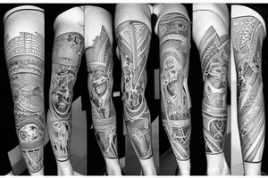 upper thigh tattoo on a male tattoo idea