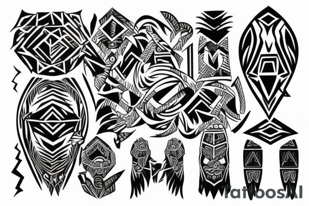 Tribal repressing duality tattoo idea