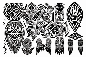 Tribal repressing duality tattoo idea