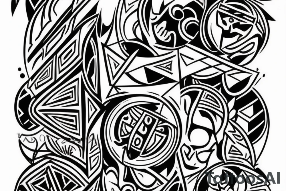 Tribal repressing duality tattoo idea