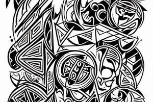 Tribal repressing duality tattoo idea