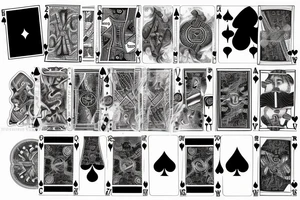 Playing cards dissolving into smoke tattoo idea